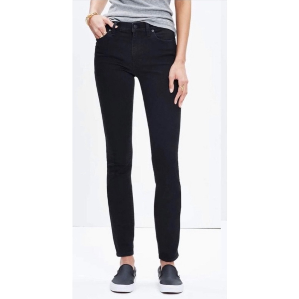 Madewell coated black jeans
